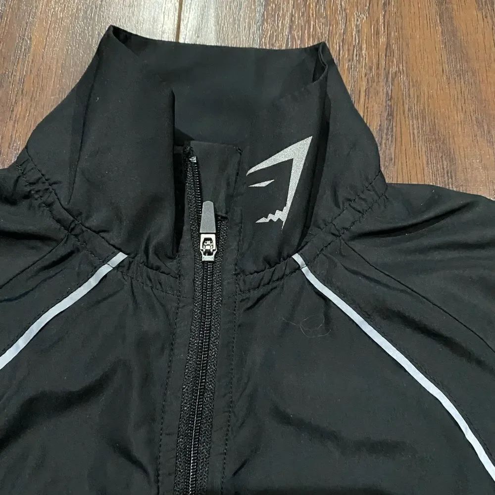 Gymshark Black Quarter Zip Pullover Polyester - Picture 3 of 5